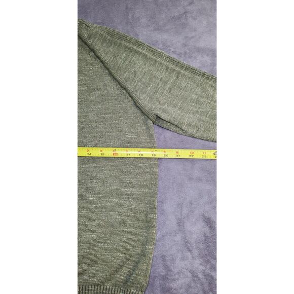 Tommy Bahama Sz S Sweater Mens Green Linen Blend 1/4 Zip Reversible Casual C16 - Picture 3 of 8